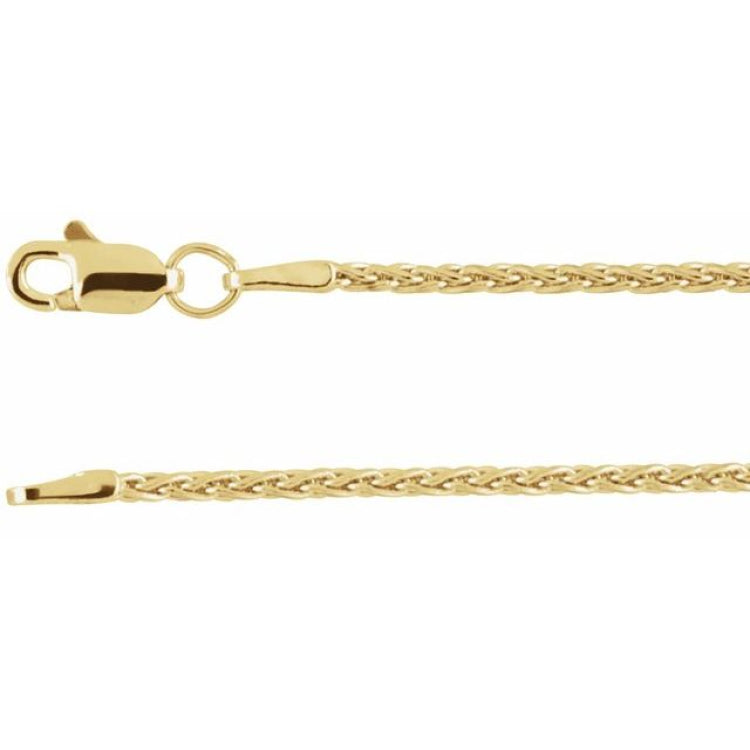 14K Yellow 1.5 mm Wheat 20" Chain
