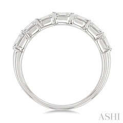 1 Ctw East-West Emerald Cut Diamond Fashion Band in 14K White Gold