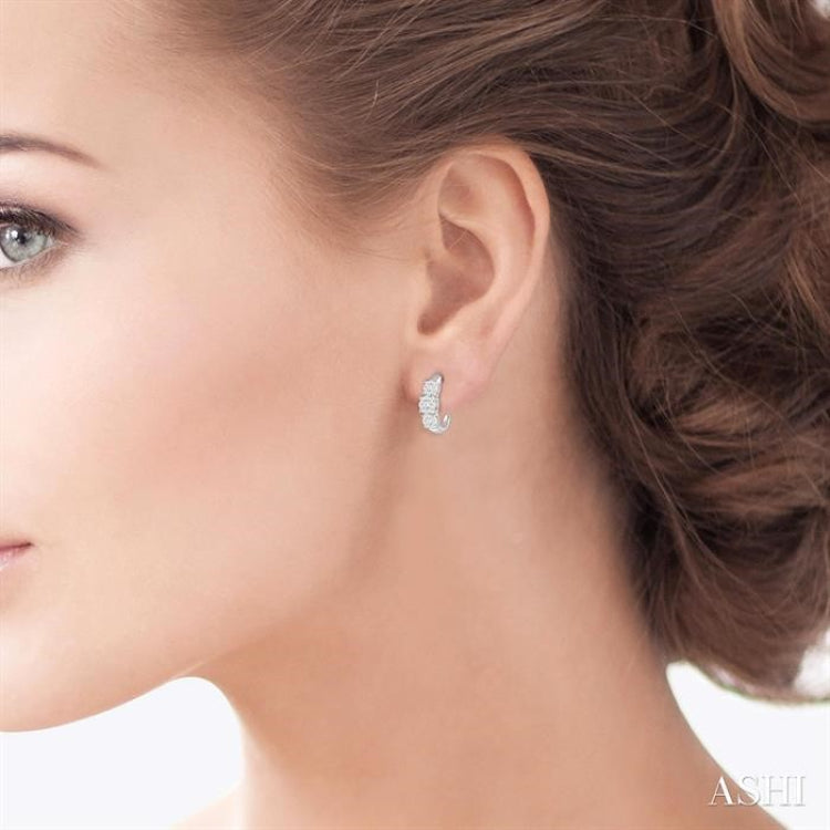 1 ctw Lovebright Round Cut Diamond Earrings in 14K White Gold