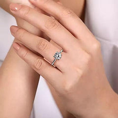 14K 0.08ct-Diamond 2.79CZ Semi-Mount