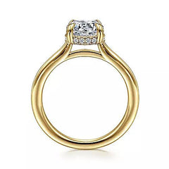 14K 0.08ct-Diamond 2.79CZ Semi-Mount