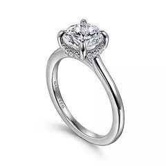 14K 0.08ct-Diamond 2.79CZ Semi-Mount
