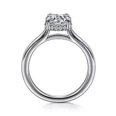 14K 0.08ct-Diamond 2.79CZ Semi-Mount