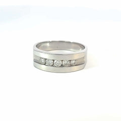 14K 0.55ct Diamond Channel-Set Wedding-Band