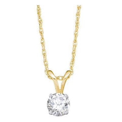 14K 0.25ct Diamond Solitaire Pendant
