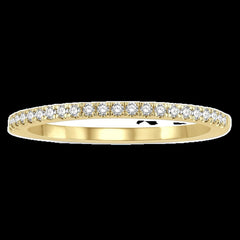14K 0.10ct Prong-Set Wedding Band