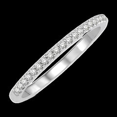 14K 0.10ct Prong-Set Wedding Band