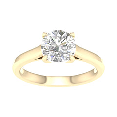 14K 2.00ct H-Color/VS-Clarity Lab-Diamond Round-Ring