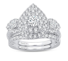 14K 1.54ct Diamond Cluster Ring