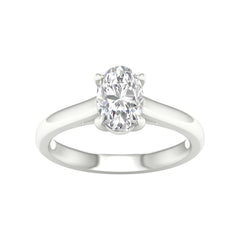 14K 1.00ct Dia Solitaire 0.50ct Center Stone Oval-Ring
