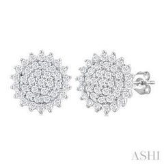10K 0.15ct Diamond Petite-Cluster Earrings