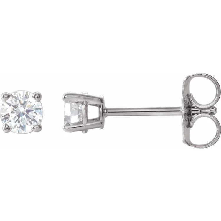 Sterling Silver 1/3 CTW Natural Diamond Earrings