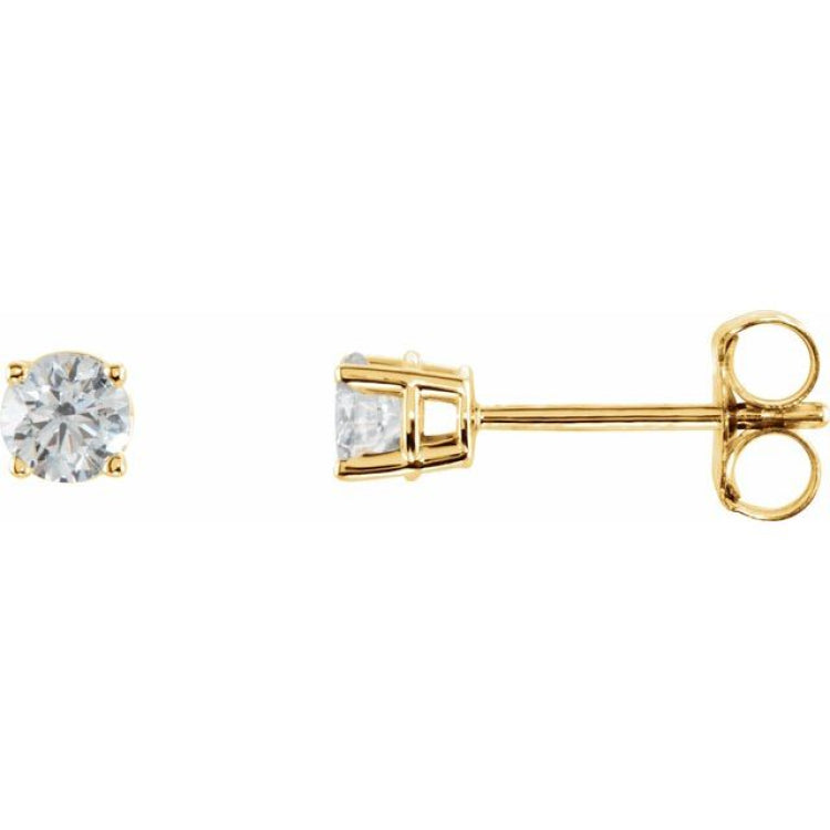 14K Yellow Gold 1/6 CTW Natural Diamond Earrings