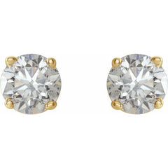 14K Yellow Gold 1/6 CTW Natural Diamond Earrings