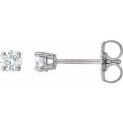 14K White 1/6 CTW Natural Diamond Stud Earrings