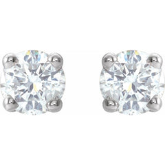 14K White 1/6 CTW Natural Diamond Stud Earrings