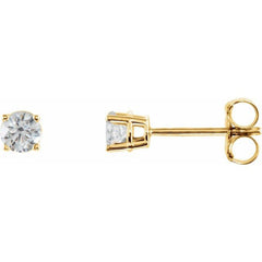 14K Yellow Gold 3/8 CTW Natural Diamond  Earrings