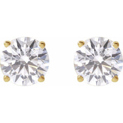 14K Yellow Gold 2 1/2 CTW Lab-Grown Diamond Earrings