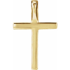 14K Yellow .06 CTW Lab-Grown Diamond Petite Cross Pendant