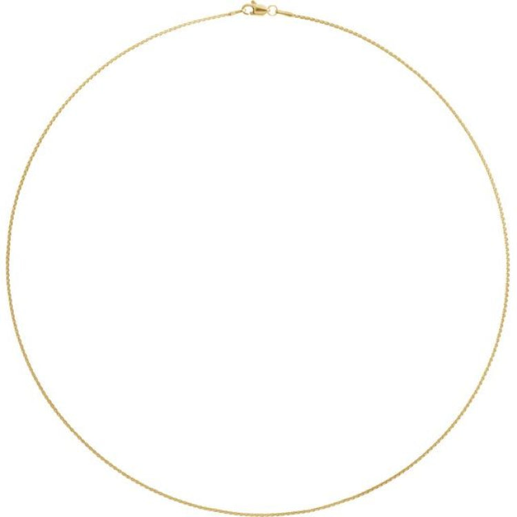 14K Yellow Gold-Filled 1.5 mm Wheat 24" Chain