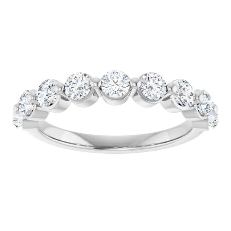 Platinum 9/10 CTW Lab-Grown Diamond Anniversary Band