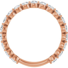 14K Rose 1 1/6 CTW Lab-Grown Diamond Anniversary Band