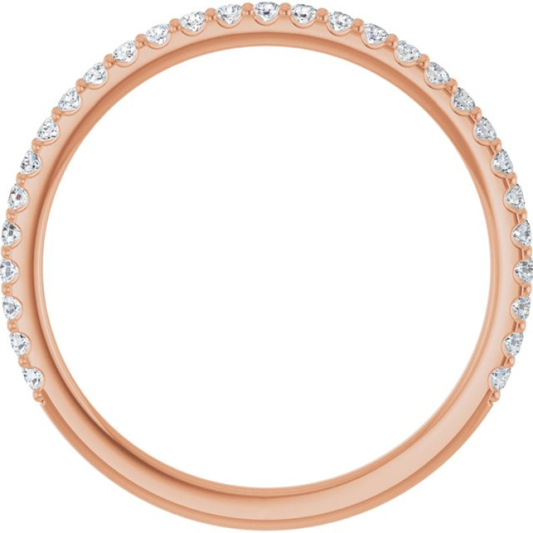 14K Rose 1/4 CTW Lab-Grown Diamond Anniversary Band