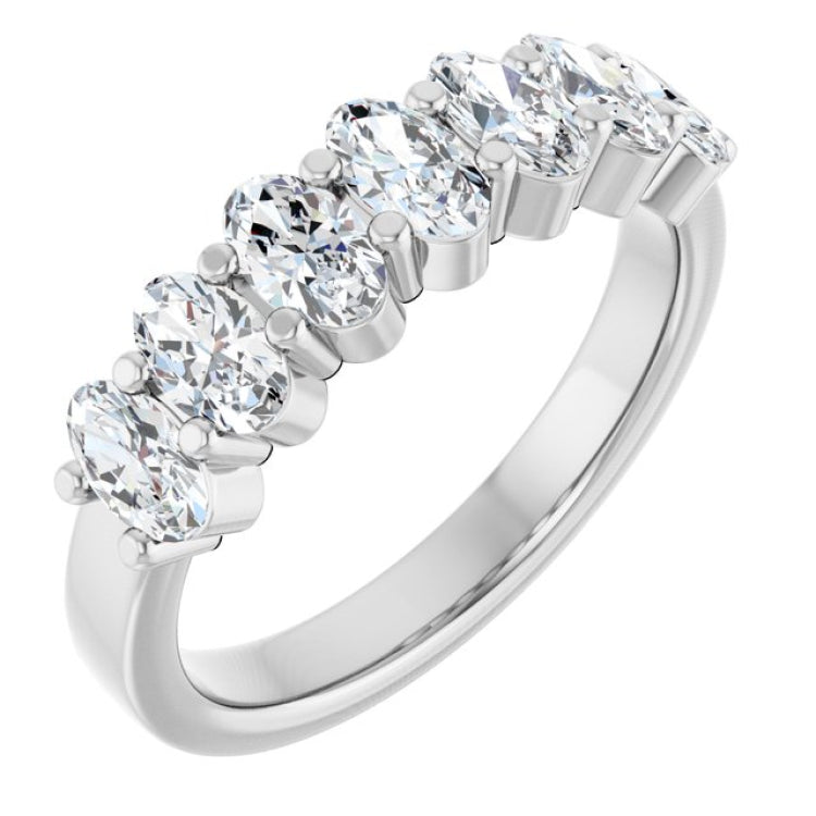 14K White 1 1/3 CTW Lab-Grown Diamond Anniversary Band