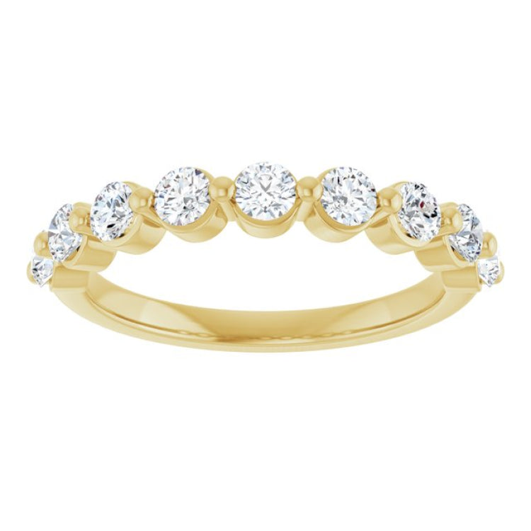 14K Yellow 5/8 CTW Lab-Grown Diamond Anniversary Band