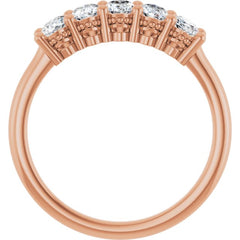 14K Rose 9/10 CTW Lab-Grown Diamond Anniversary Band