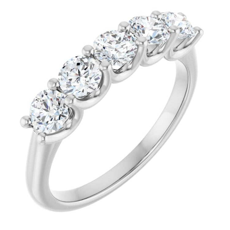 Platinum 1 CTW Lab-Grown Diamond Anniversary Band