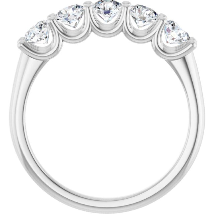 Platinum 1 CTW Lab-Grown Diamond Anniversary Band