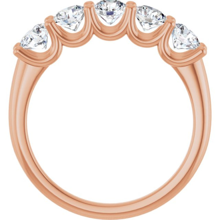 14K Rose 1 1/3 CTW Lab-Grown Diamond Anniversary Band