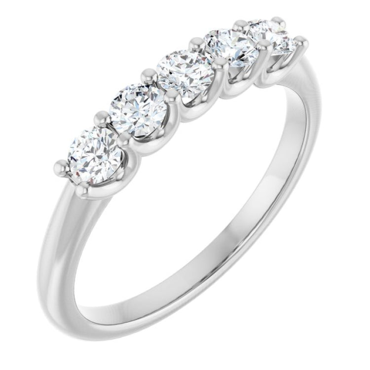 Platinum 1/2 CTW Lab-Grown Diamond Anniversary Band