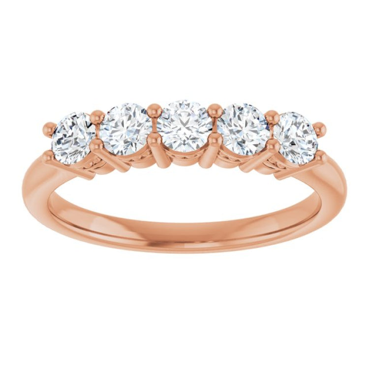 14K Rose 1/6 CTW Lab-Grown Diamond Anniversary Band