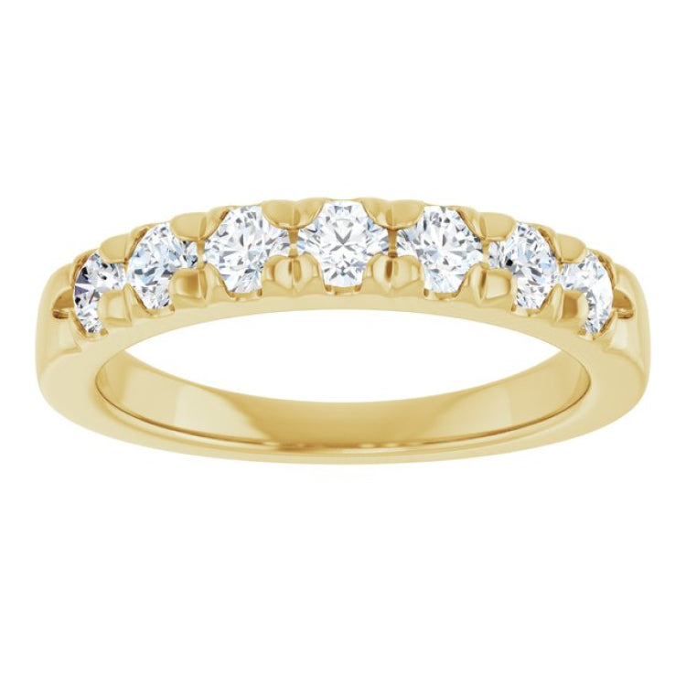 14K Yellow 3/4 CTW Lab-Grown Diamond French-Set Anniversary Band