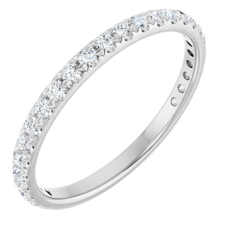 Platinum 1/3 CTW Lab-Grown Diamond French-Set Anniversary Band