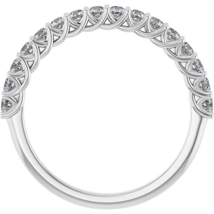 Platinum 7/8 CTW Natural Diamond Anniversary  Band
