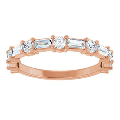 14K Rose 3/4 CTW Lab-Grown Diamond  Anniversary Band