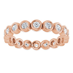 14K Rose 1/2 CTW Lab-Grown Diamond  Eternity Band