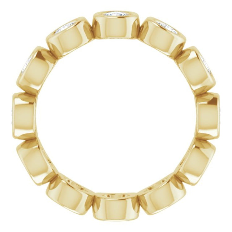 14K Yellow 1 1/4 CTW Lab-Grown Diamond  Eternity Band Size 7