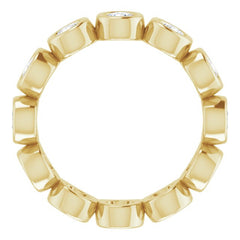 14K Yellow 1 1/4 CTW Lab-Grown Diamond  Eternity Band Size 7