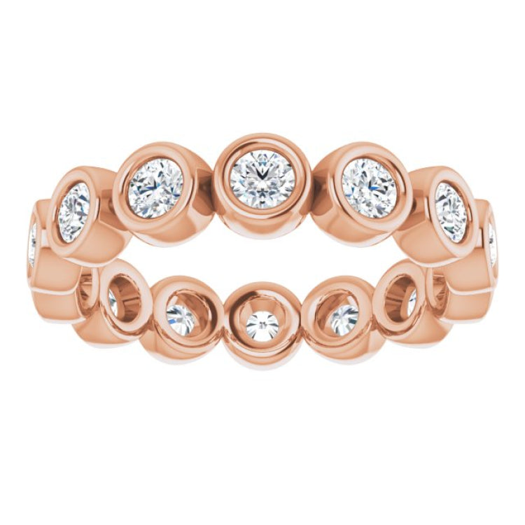 14K Rose 7/8 CTW Lab-Grown Diamond  Eternity Band