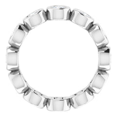 14K White 1 CTW Lab-Grown Diamond  Eternity Band