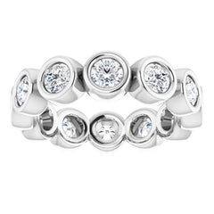 14K White 1 CTW Lab-Grown Diamond  Eternity Band