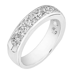 14K 0.75ct Diamond Channel-Set Semi-Mount