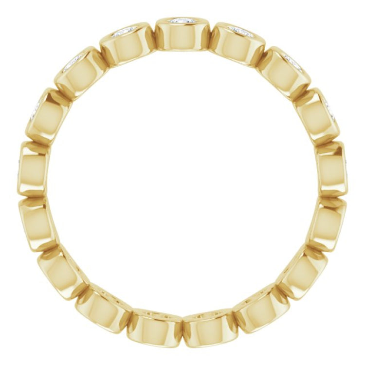 14K Yellow 1/2 CTW Lab-Grown Diamond  Eternity Band Size 5.5