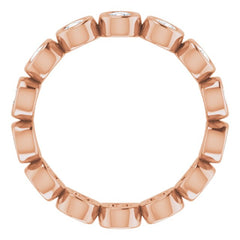 14K Rose 9/10 CTW Lab-Grown Diamond  Eternity Band Size 6.5