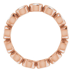 14K Rose 1 1/6 CTW Lab-Grown Diamond  Eternity Band