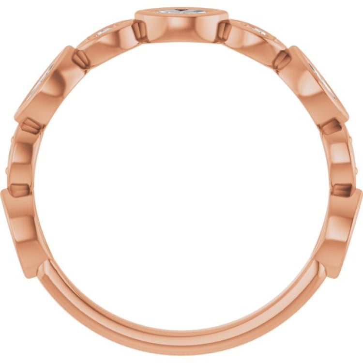 14K Rose 3/8 CTW Lab-Grown Diamond  Anniversary Band